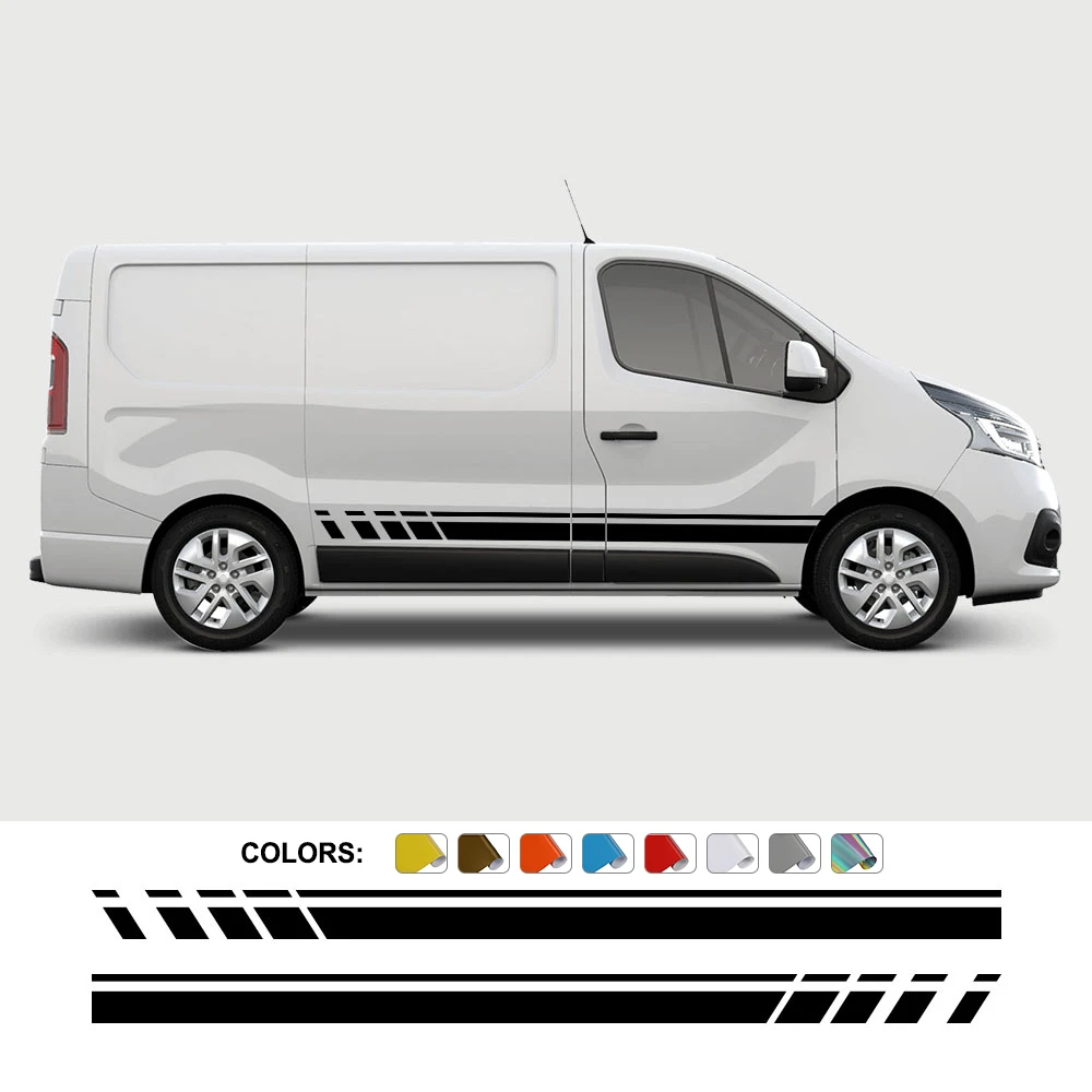 

2PCS Car Stickers For Renault Trafic Vauxhall Opel Vivaro Nissan NV300 Fiat Talento Camper Van Motorhome Vinyl Decal Accessories