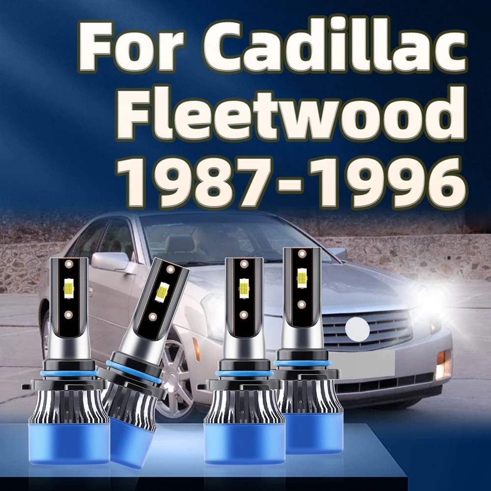 

4PCS LED 38000LM Car Headlight Bulbs Kit 9005 HB3 9006 HB4 Auto Lamps For Cadillac Fleetwood 1987-1991 1992 1993 1994 1995 1996