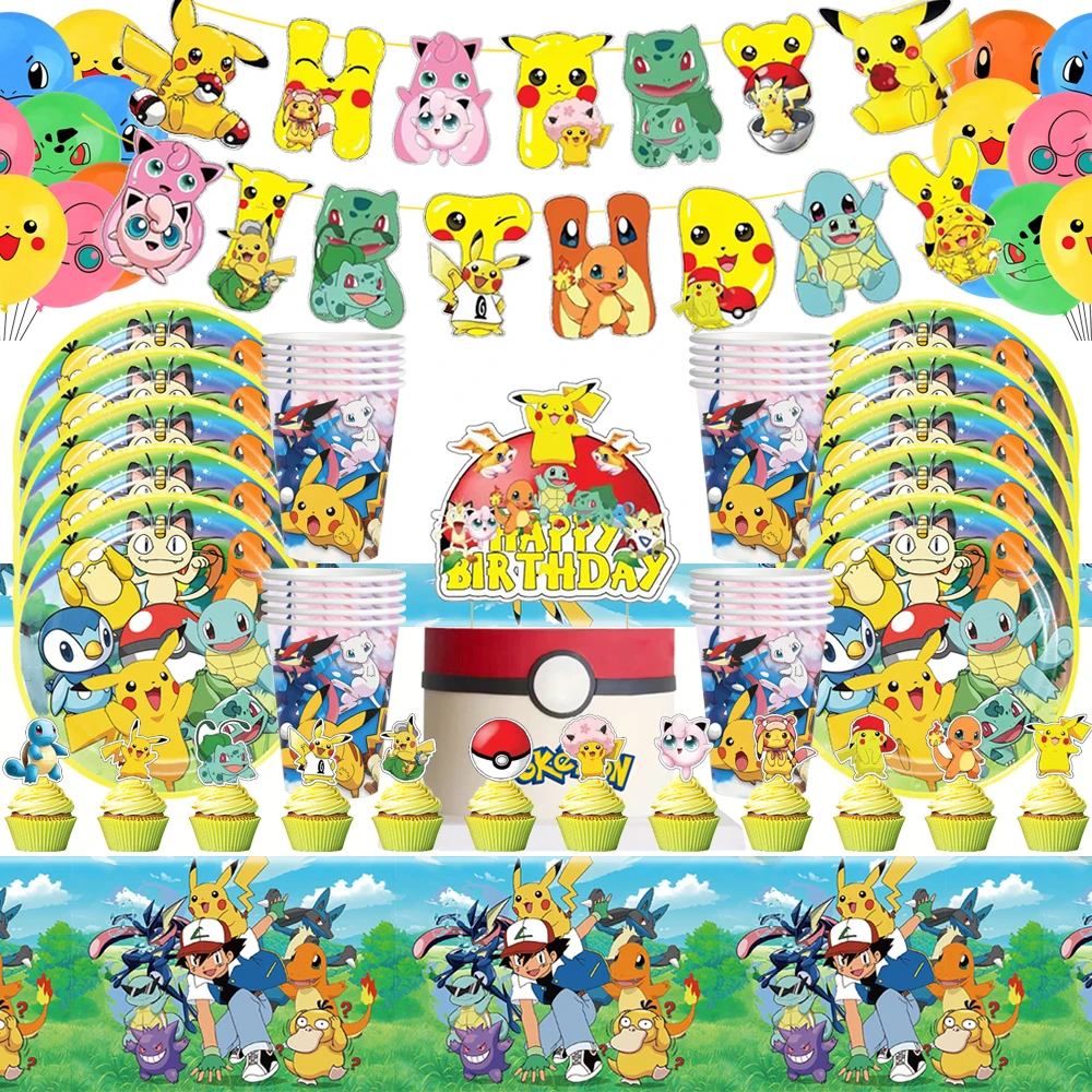 Pokemon Kids Birthday Party Pikachu Anime Character Cartoon 
