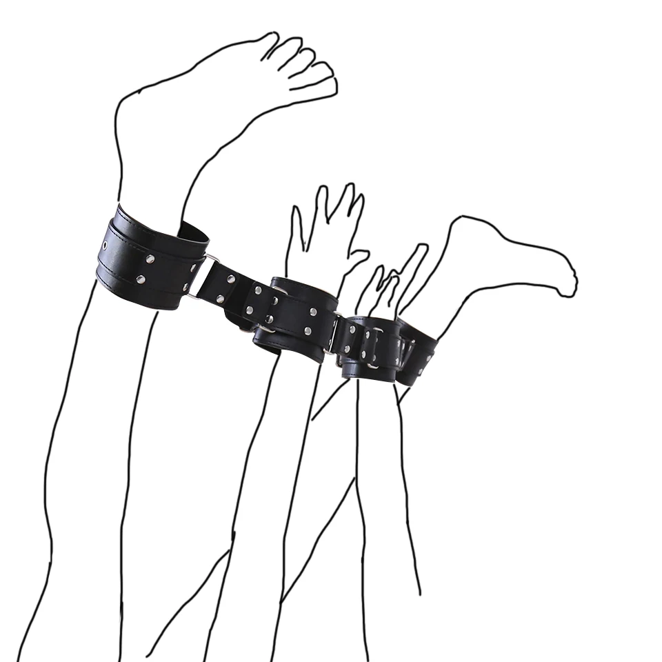 

Erotic Adult Games Slave BDSM Bondage Leather Handcuff Sex Toys For Women Men Couples Fetish Cuffs Thigh Restraint Sex Products