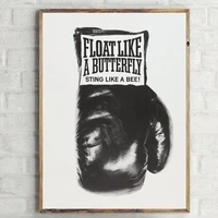 classic muhammad ali boxing glove poster art canvas painting sting like a bee motivational wall art prints pictures home decor