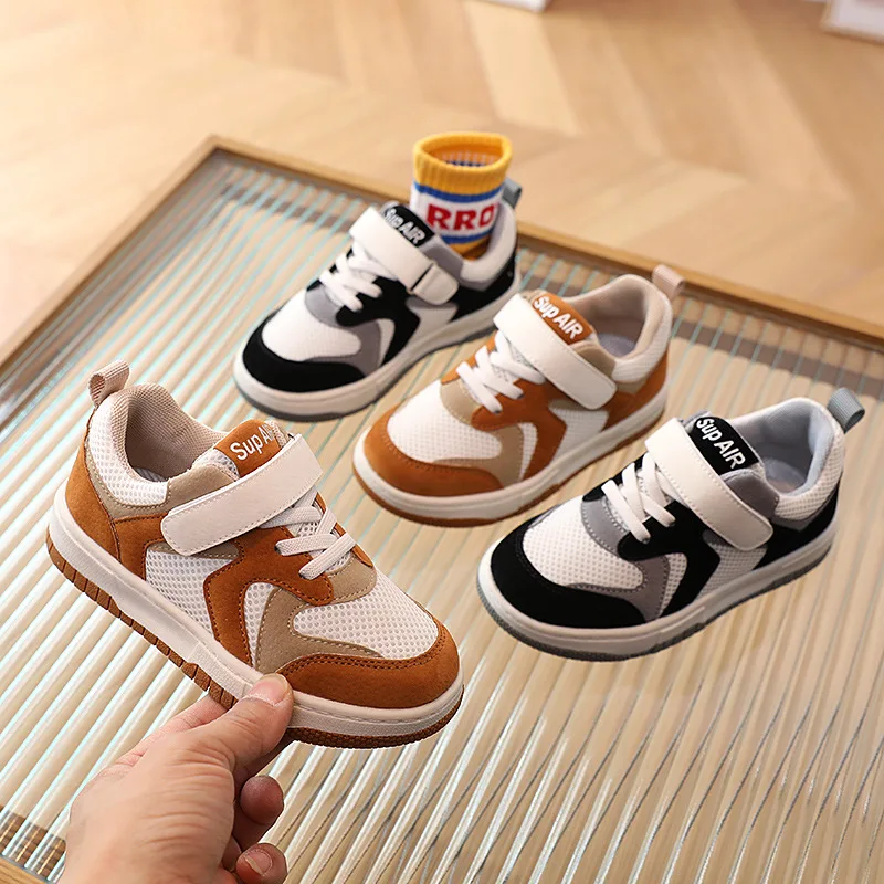 

Кроссовки Детские на плоской подошве, желтые, белые, в винтажном стиле