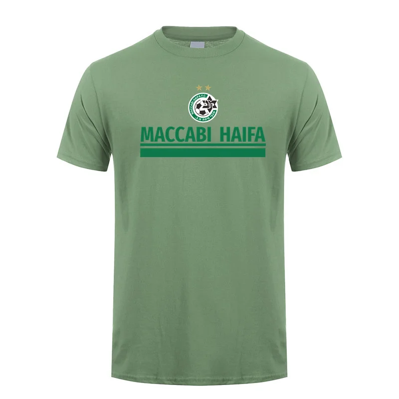 Футболка с коротким рукавом для фанатов ФК Израиль Maccabi Haifa новые летние
