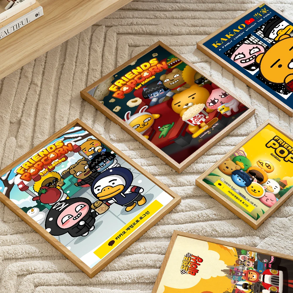 Cute K-Kakaos F-Friends Classic Vintage Posters Waterproof Paper Sticker Coffee House Bar Home Decor