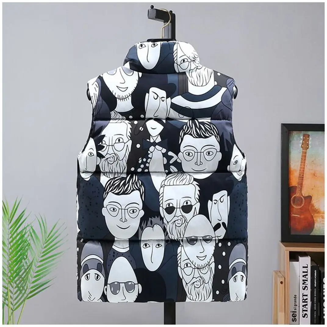 New cotton vest men autumn and winter wear the Korean version of the trend of fashion personality jacket thickened horse clip