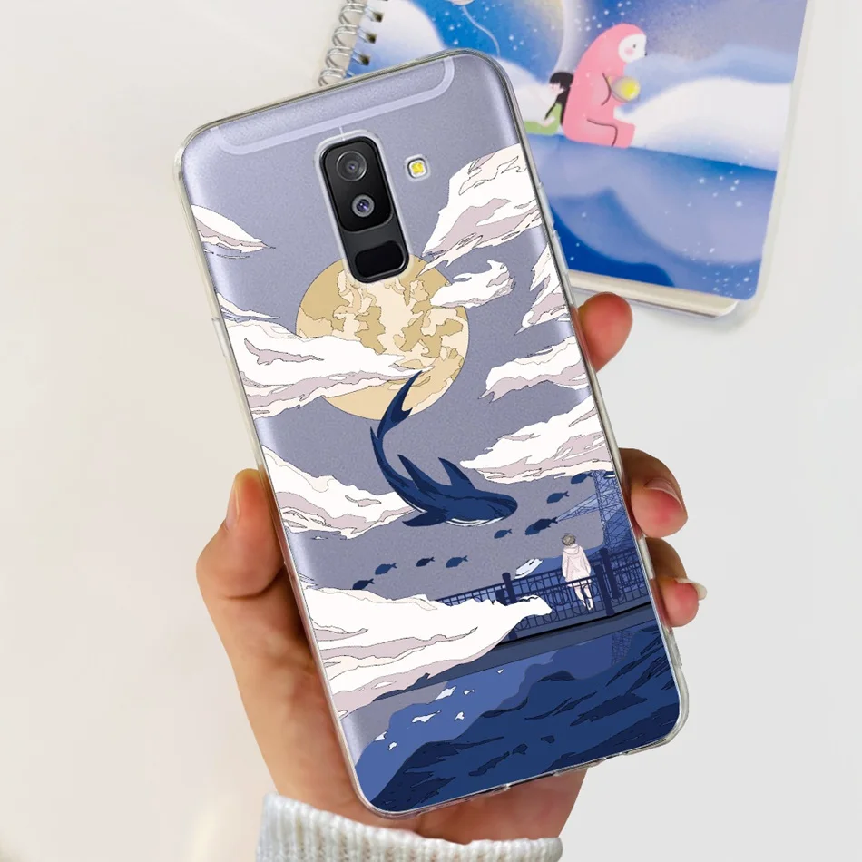 Для Samsung Galaxy A6 Plus 2018 чехол для + (2018) A600F A605G модный крутой узор Мягкие силиконовые