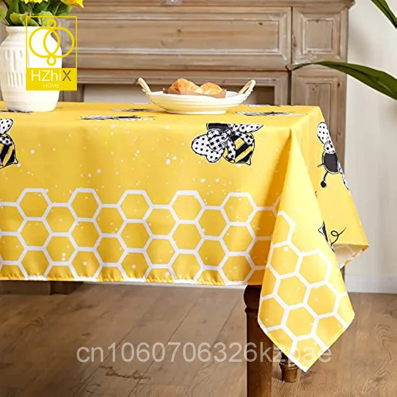 

Summer Yellow Bee Tablecloth Cute Kitten Tablecloth Outdoor Camping Tablecloth Party Restaurant Table Decoration Waterproof