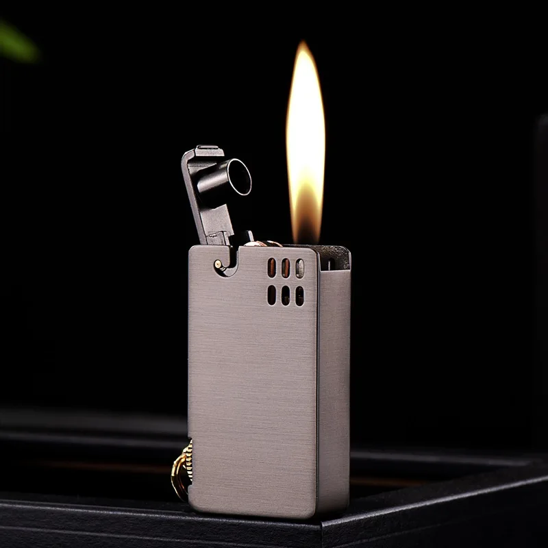 

Classic Grinding Wheel Open Fire Windproof Kerosene High-End Gift Lighter Laser Engraving