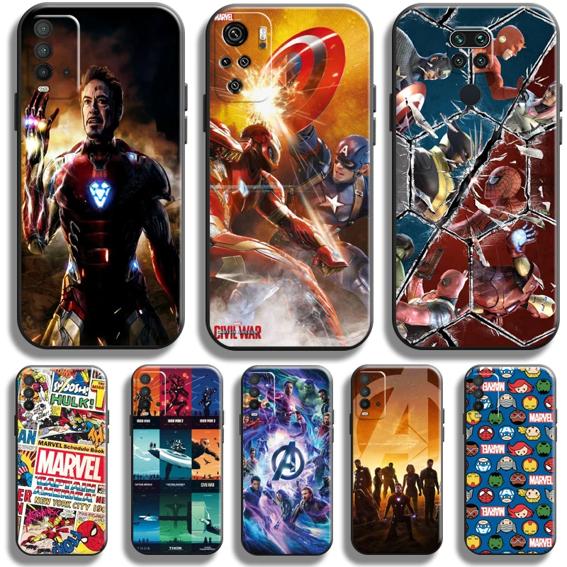 

Marvel Avengers Iron Man For Xiaomi Redmi Note 9 9T 9S 10S 10T 10 Pro Max 5G Redmi 10 9 9T 9A 9C Phone Case Coque