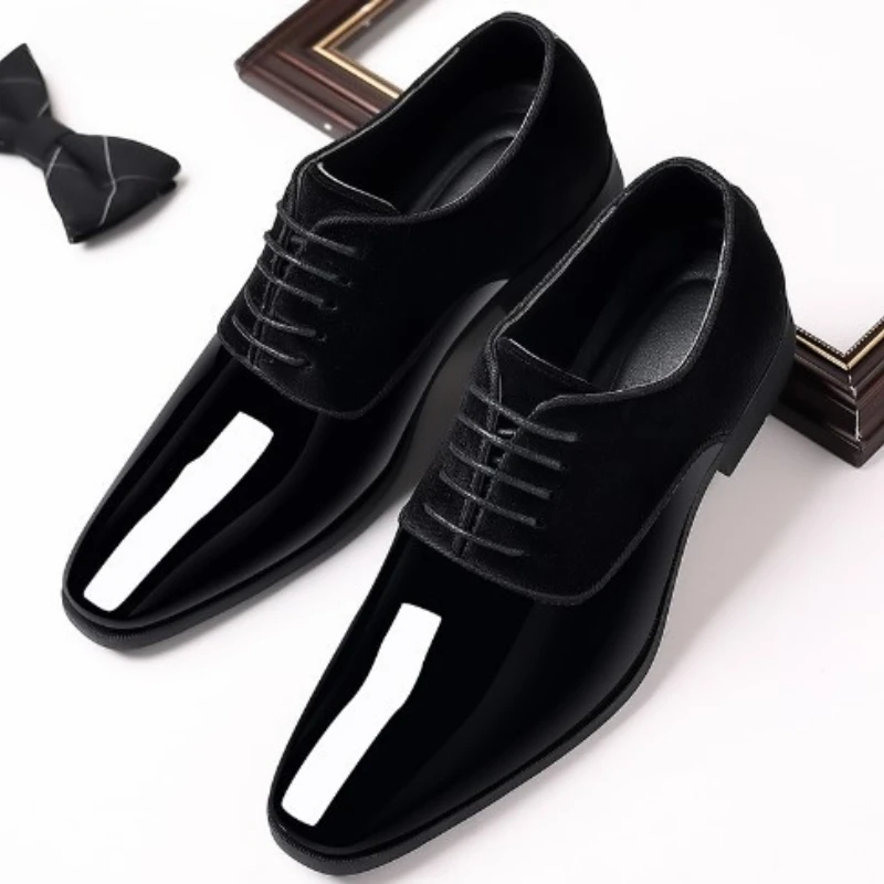 

Pointed Low Top Leather Shoes Men Formal Dress Lace Up Business British Fashion Breathable Solid Color Designer New Style