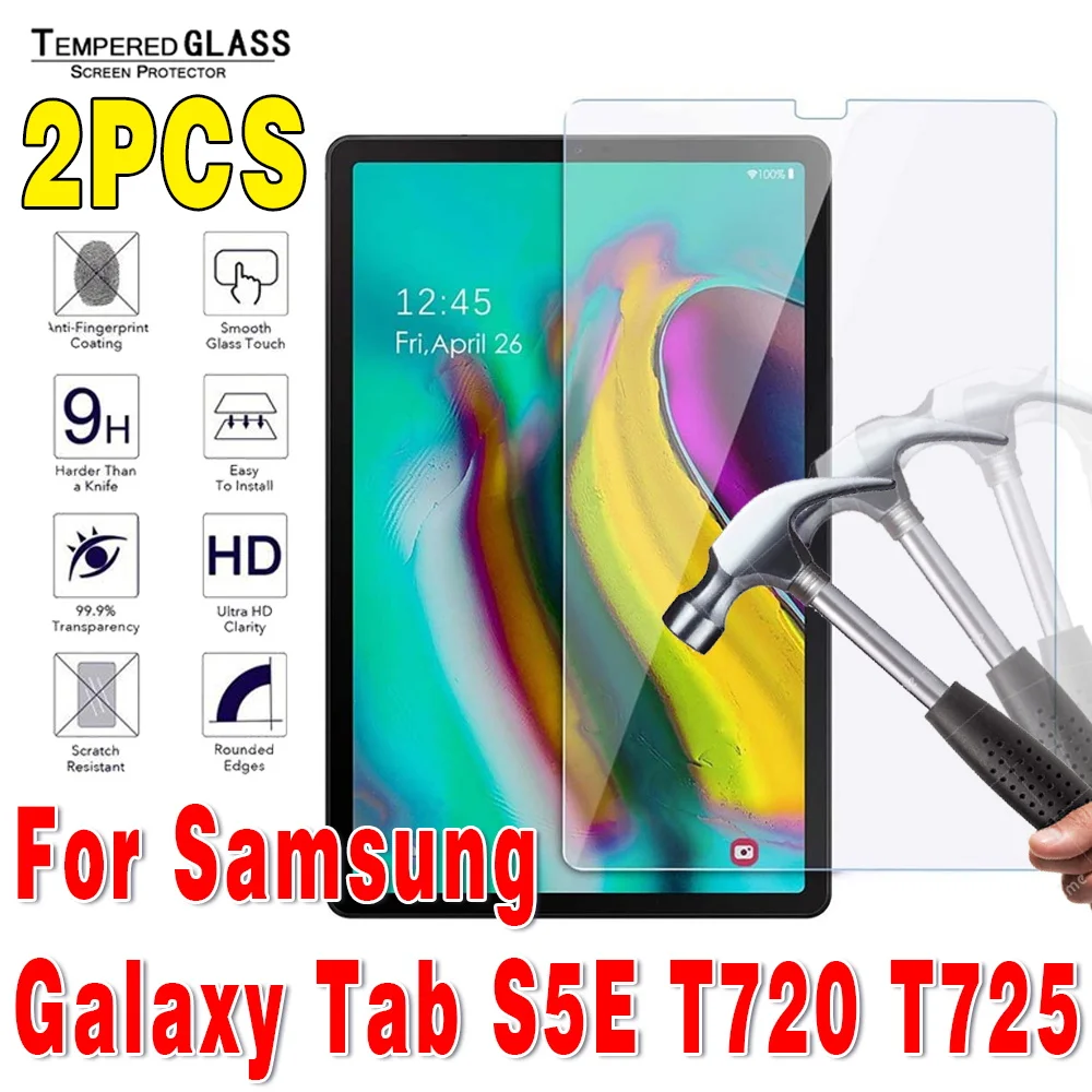 

2Pcs Tempered Glass for Samsung Galaxy Tab S5e 10.5inch Screen Protector 9H 0.3mm Tablet Protective Film for S5e SM-T720 T725