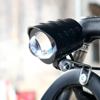 136 60v high brightness led front fork light ebike headlight spotlight w horn absstainless steel bracket ebike accessories