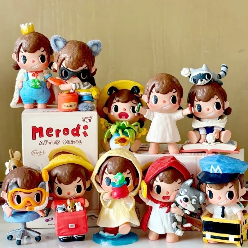 Фото Коллекционная фигурка POPMART After School Merodi Series 1: Слепая коробка, милая игрушка, украшение для рабочего стола, подарок на день рождения для девочки №5