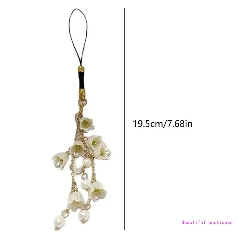 Стильный цветочный кулон для телефона с украшением в виде орхидей подвесной