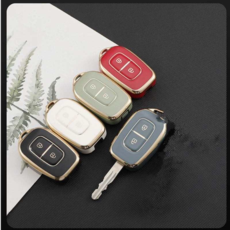 

2 Buttons Fashion TPU Remote Key Fob Case Cover For Renault Duster Sandero Logan Clio Captur Laguna Scen 2015 2016 2017 2018