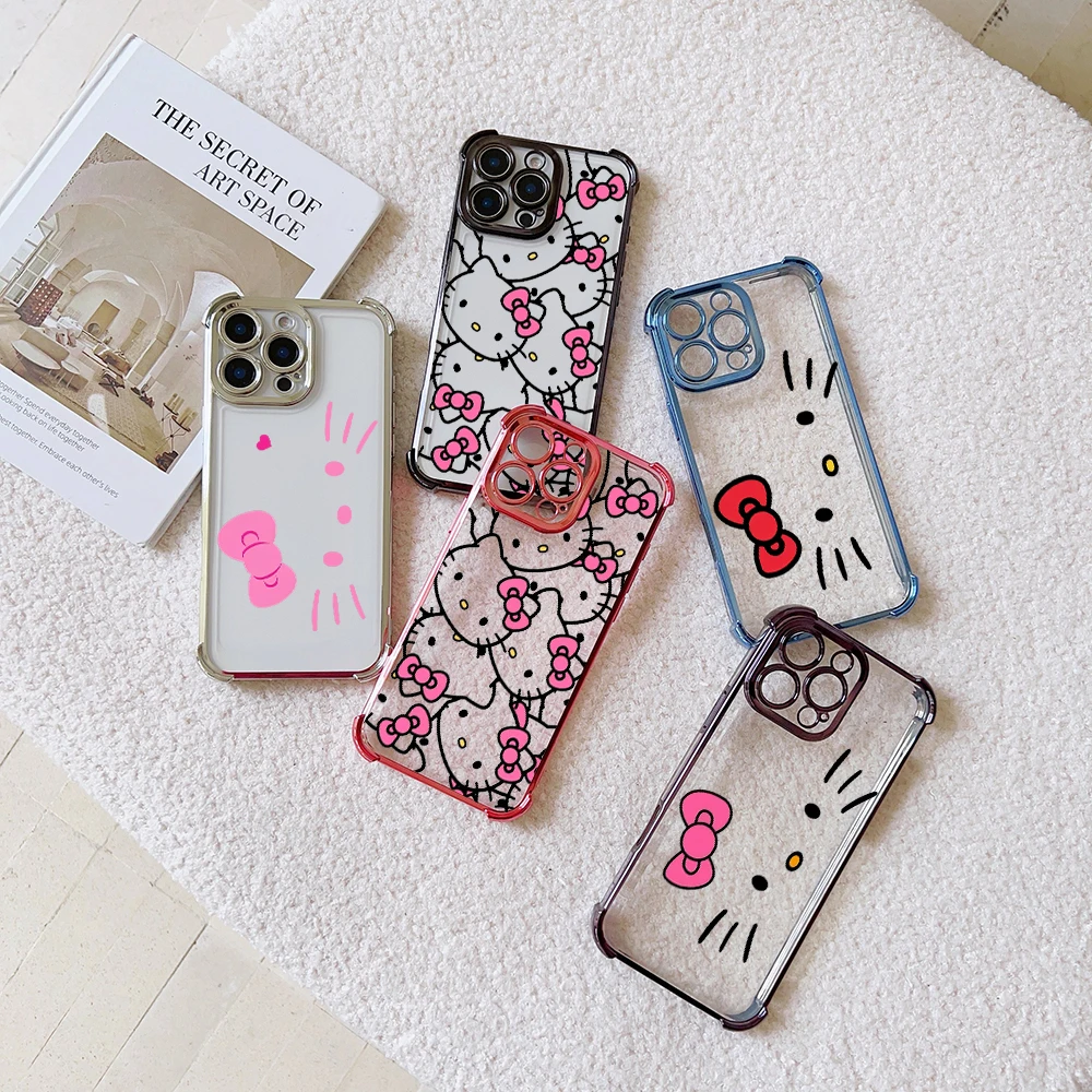 Cute Cartoon H-Hello K-KittyS Bow Phone Case For Vivo Y77 Y38 Y36 Y50 Y28 Y27 Y17 Y16 Y15s V29e V27 V25 V23 S15 5G Armor Cover