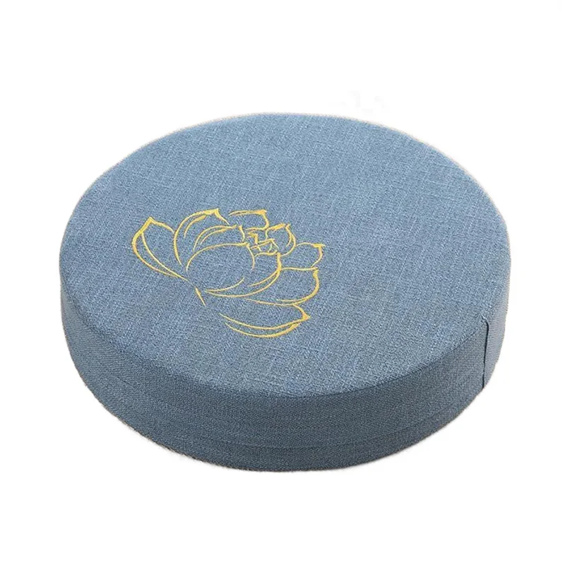 

40x6cm Yoga Meditation Pad Pep Hard Linen Seat Cushion Backrest Pillow Fabric Round Japanese Tatami Mat Removable And Washable