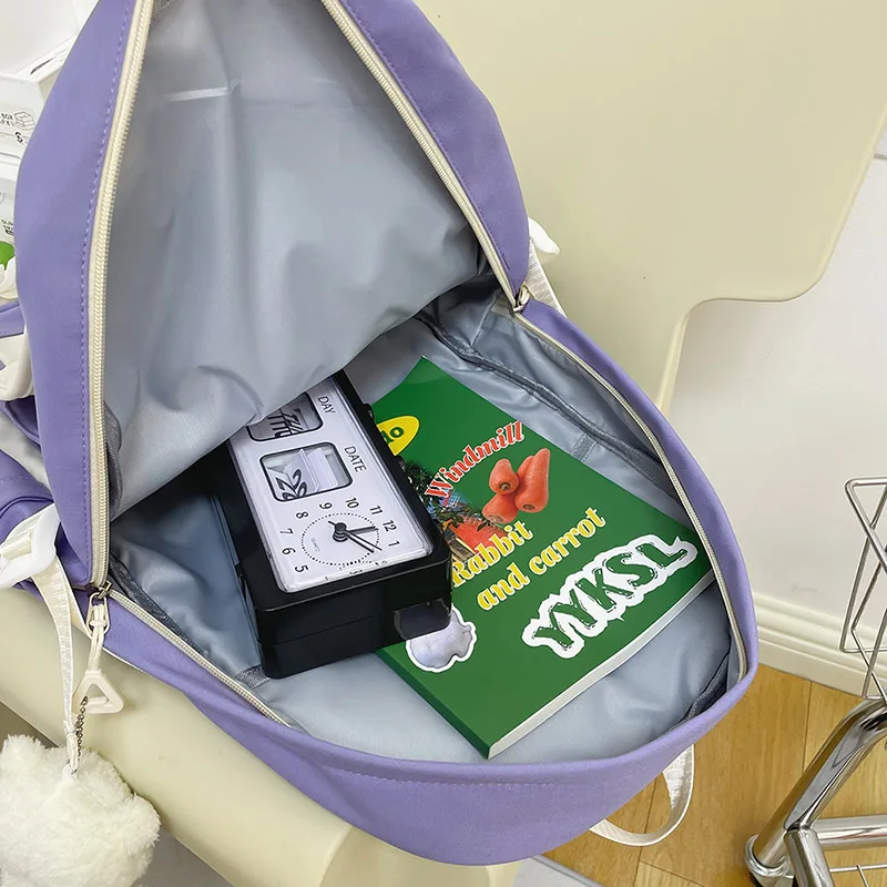 Est New Patchwork Casual Kawaii School Backpack For Teenager Girls Preppy Travel Laptop Book Schoolbag Student Bagpack Mochila