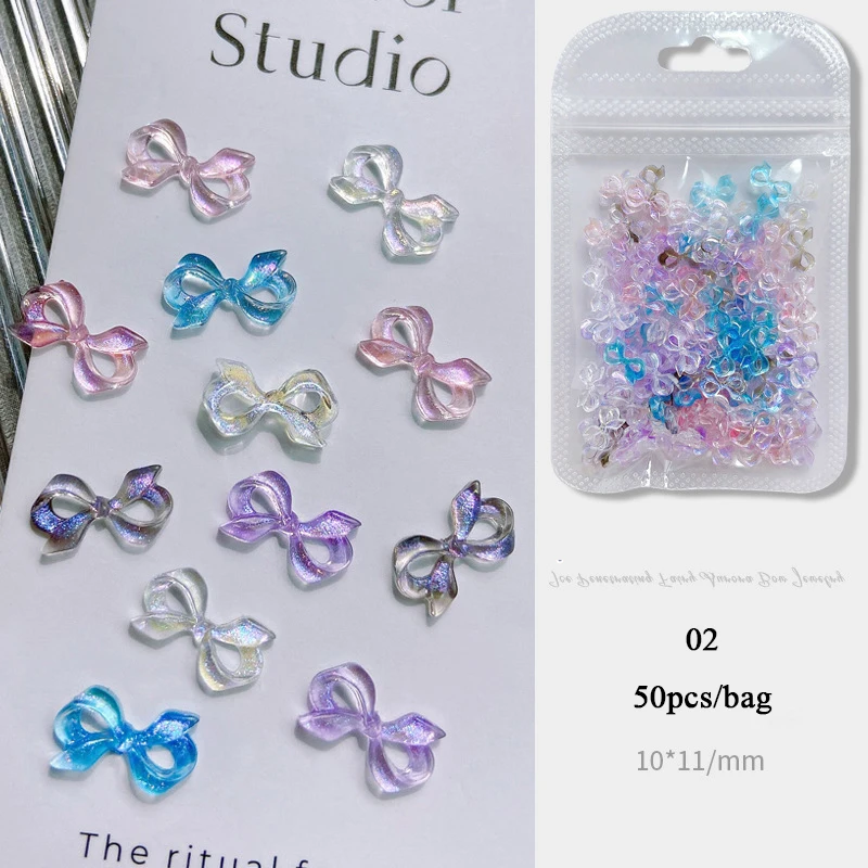 

Crystal Jewelry 3D Aurora Bows Ribbon Butterfly DIY Decoration Nail Rhinestones Manicure Beauty Art Nail Rhinestone Decorations