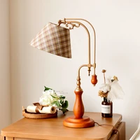 retro solid wood table lamps lamp american countryside led desk literature and art bedroom japanese style bedside night light