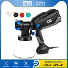 600 Вт Электрический пистолет-распылитель HVLP Краскораспылитель высокой мощности Электрический Краскораспылитель 4 размера сопла контроль потока 1000 мл Емкость PROSTORMER Российские заказы могут быть отправлены быстр