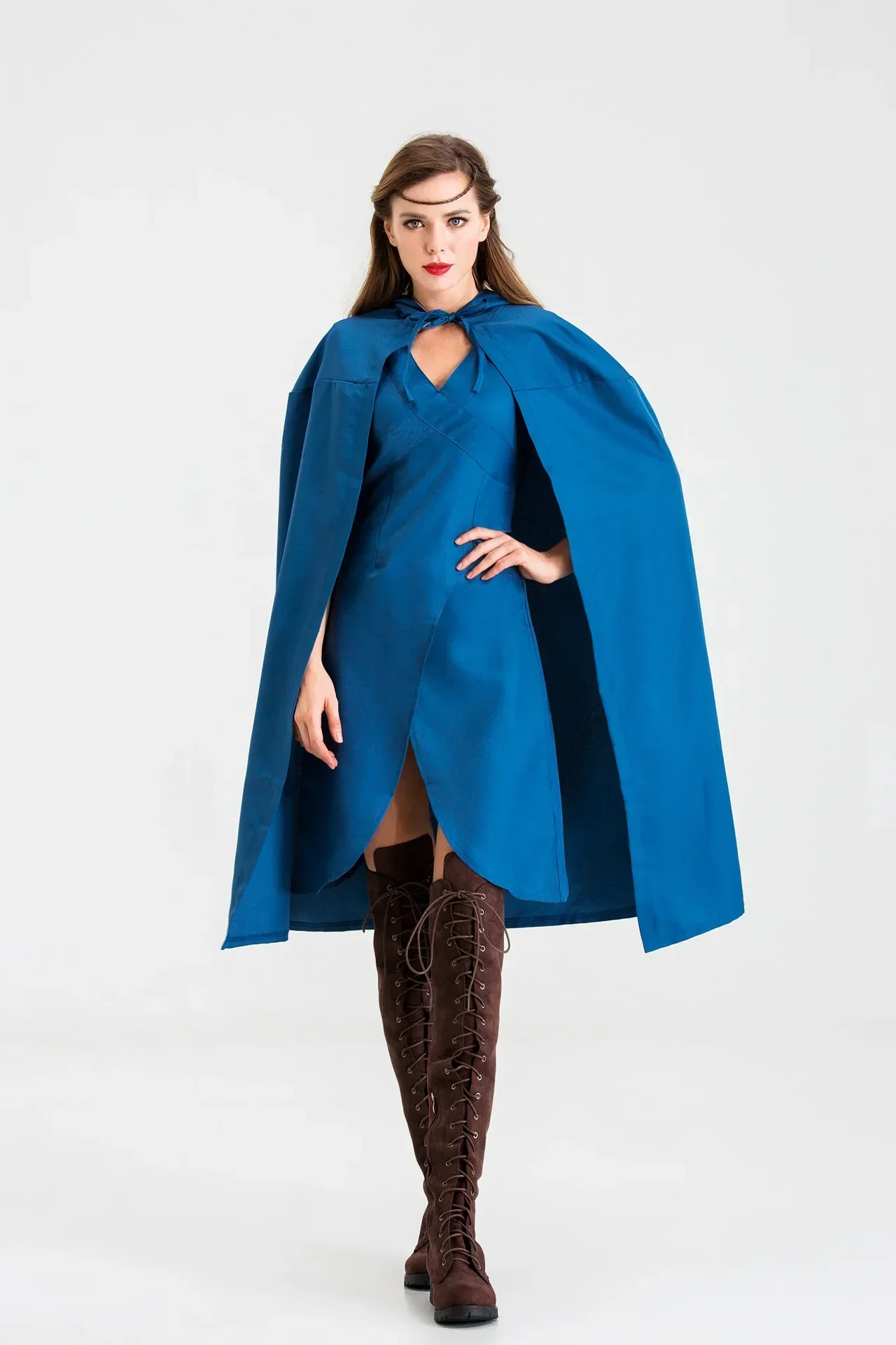 2025 Хэллоуин Дракон Мать Денис Костюм Плащ Права Игра Лед и Огненная Песня Ролевая