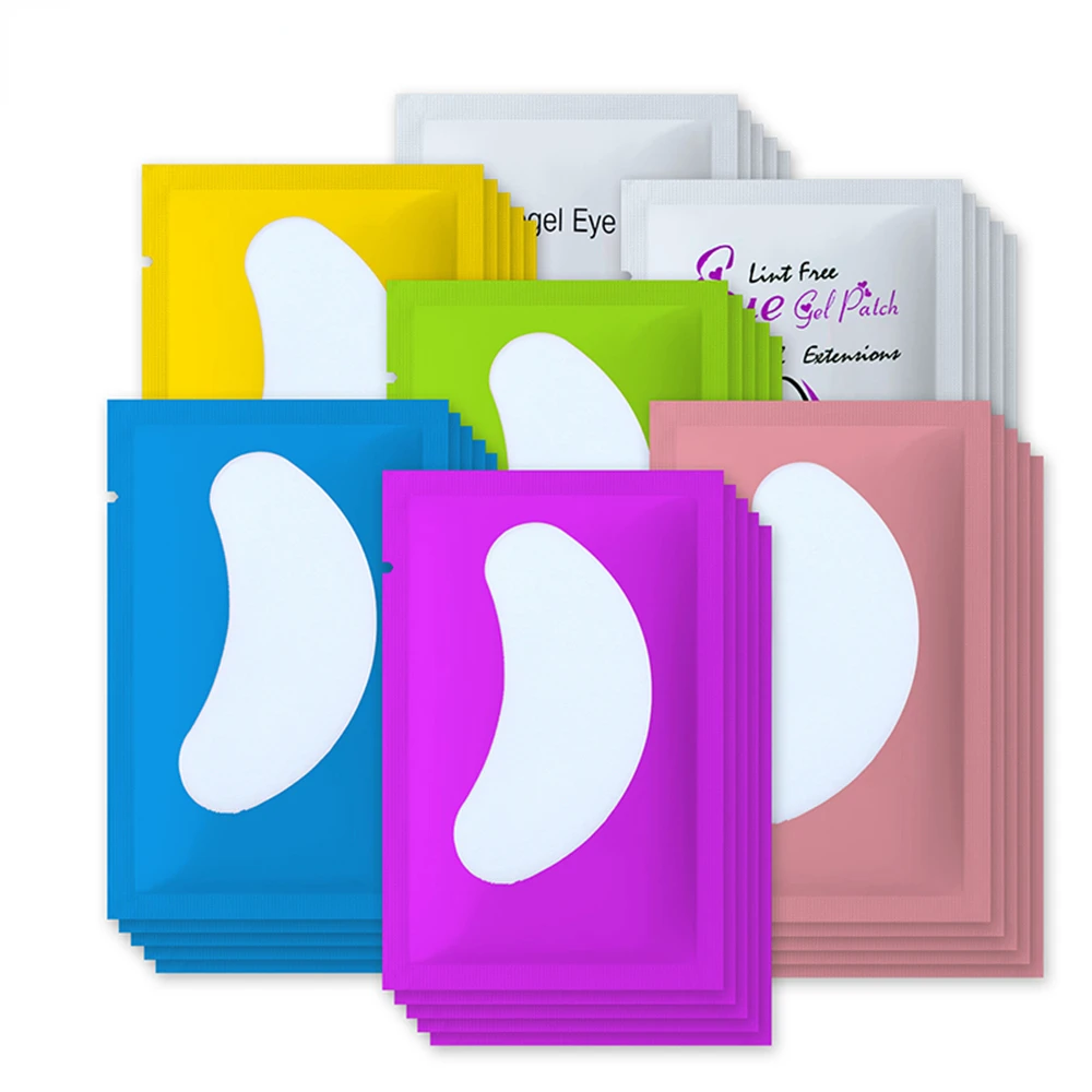 50PCS Wholesale Hydrogel Gel Eye Patches for Eyelash Extension Eyepads Eyelash patch Lash Extension Mask Eyepad Makeup