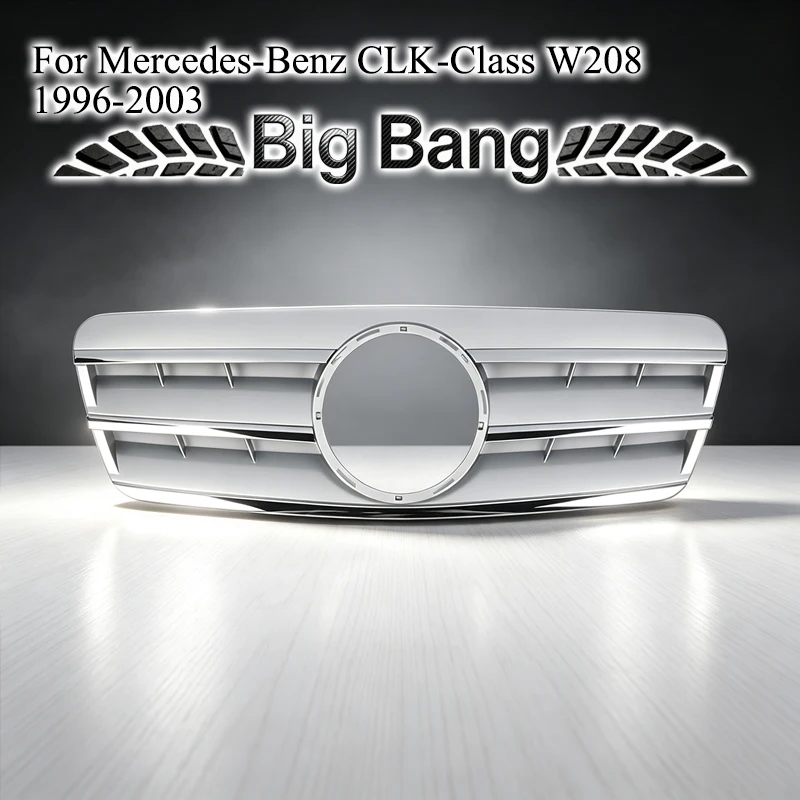 Фото Подходит для Mercedes-Benz CLK-Class W208, с решеткой радиатора с тремя горизонтальными планками, характерной для старых моделей 1996-2003 годов. №3
