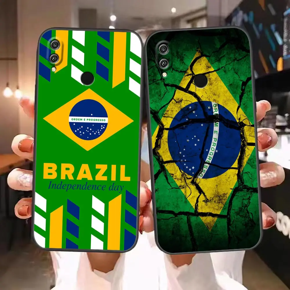 Case For HUAWEI Honor 9X 9 8 8X Max 80 70 60 50 30 20 10 10I NOTE 10 Lite Pro Case Cover Funda Coque Shell Capa Flag Of Brazil
