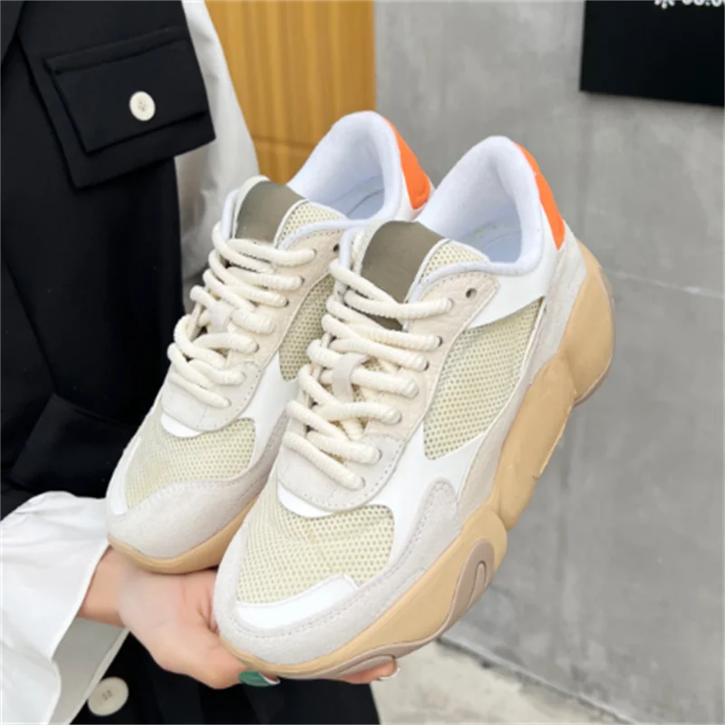 

Lace Up Women's Shoes Comfortable Female Platform Sneakers Mixed Colors Zapatillas Mujer Luxury Brand Designer Fashion Shoes