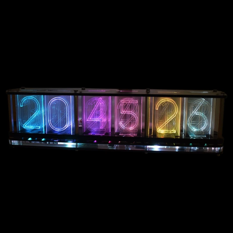 

Imitate Full Color RGB Glow Tube Clock LED Music Spectrum DIY Kits Decor Gift
