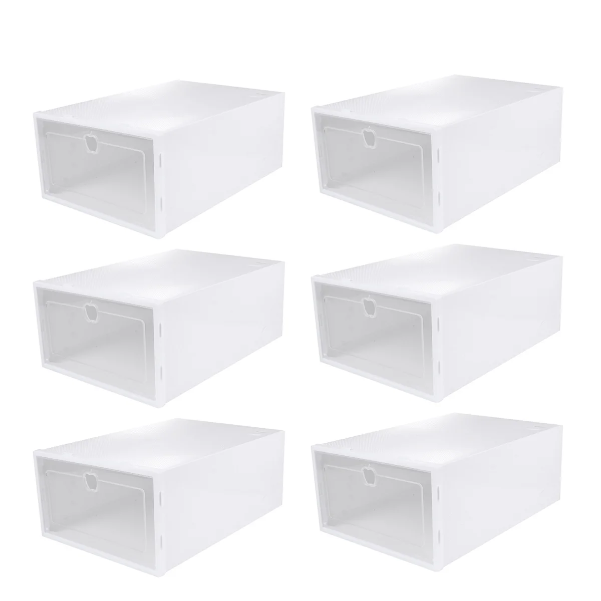 

Foldable Shoe Box Stackable Clear Shoe Storage Box Storage Bins Shoe Container Organizer Display Box 6