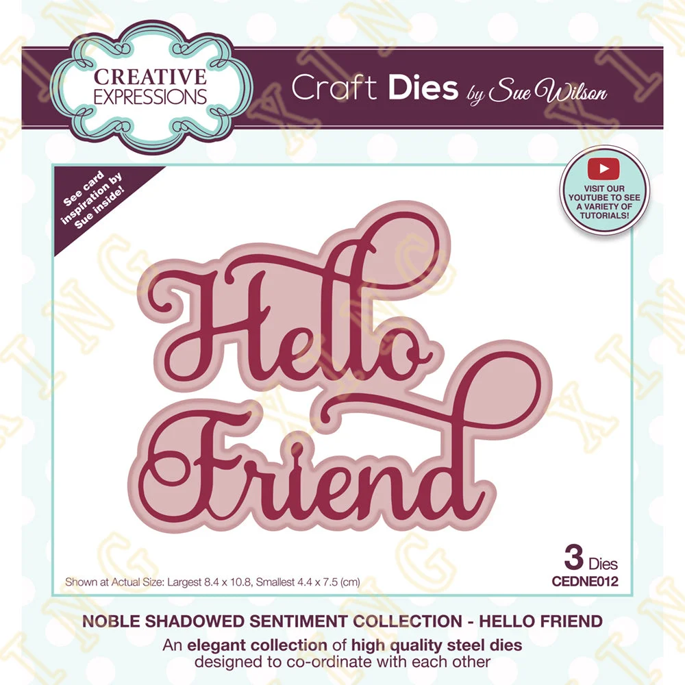

Hello Friend New Arrival Metal Cutting Dies Scrapbook Diary Decoration Stencil Embossing Template Diy Greeting Card Handmade