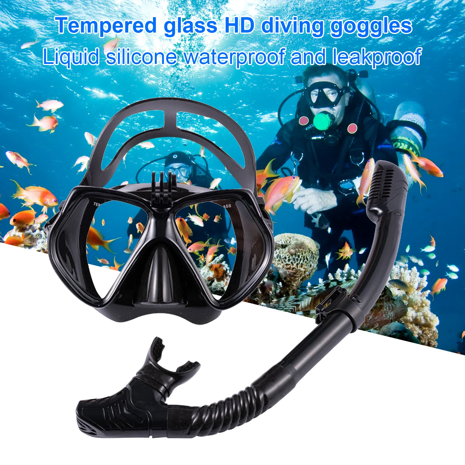 

Full Dry Diving Mask Snorkel Scuba Diving Suit Mask Outdoor Underwater Swimming Snorkeling Breathing Apparatus Diving Equipment