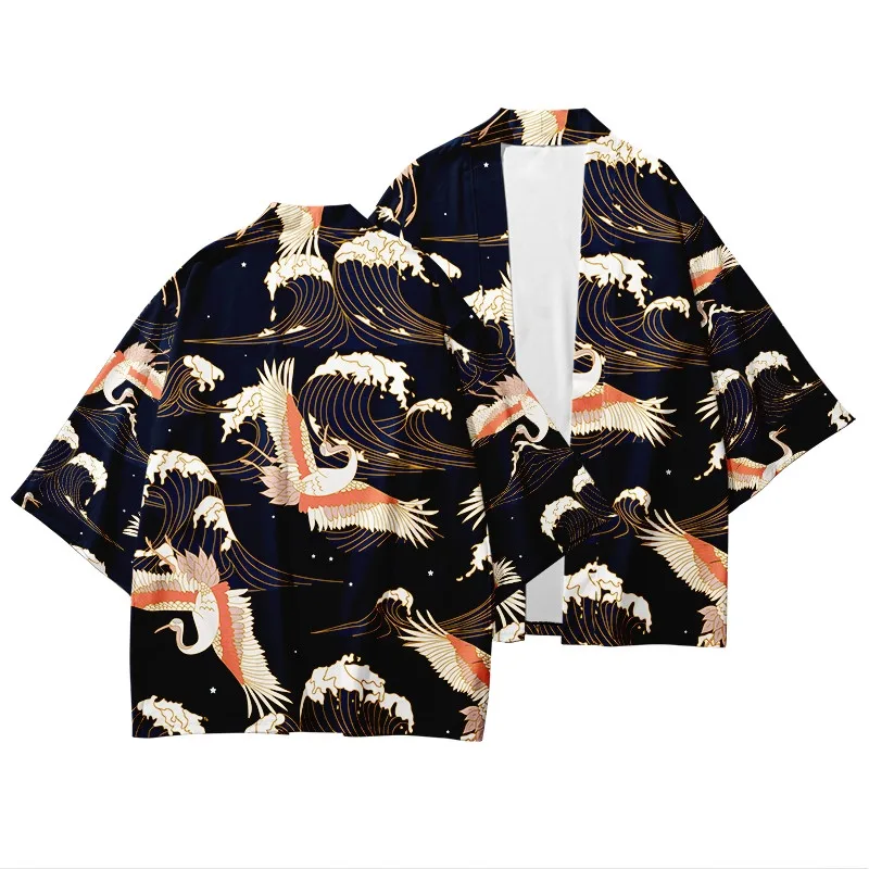 

Men women Kimono Cardigan Japanese cardigan Kimono shirt Men women Haori Yukata 3D Cosplay Fashion Summer Short Sleeve Streetwea