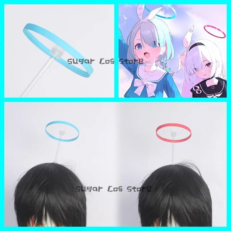 Игры Синий Архив Arona Purana Косплей Реквизит Головные Уборы Halo Костюм Хэллоуин