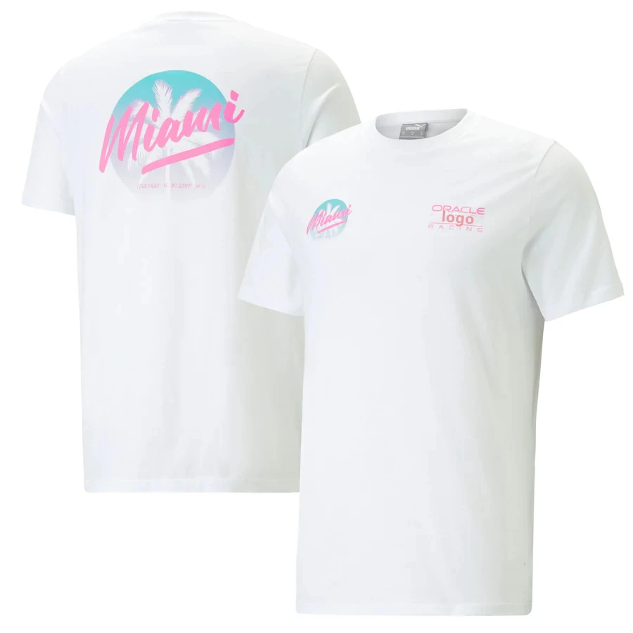 

F1 Shirt Red Color Bull Racing Miami 2022 T-shirt Uniform Formula 1 Team Jersey MOTO Tee Quick Dry Breathable Fan Supporter Tee