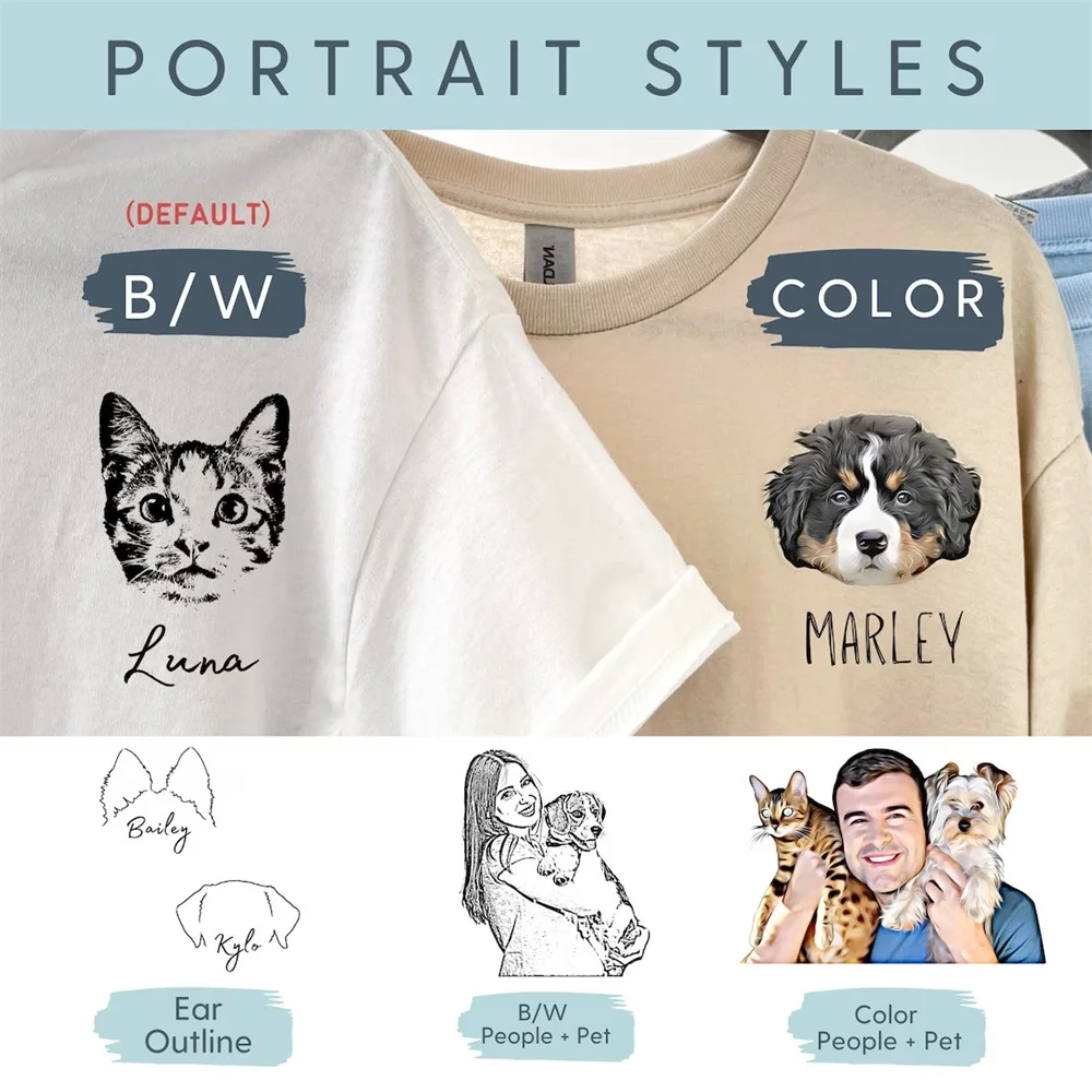 Свитшот для домашних животных на заказ Фотография имени питомца футболка собаки