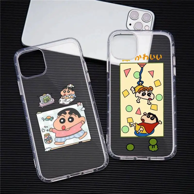 

Crayon Shin-Chan Phone Case Transparent For iphone 13 12 11 Pro Max Mini XS Max 8 7 Plus X SE 2020 XR cover