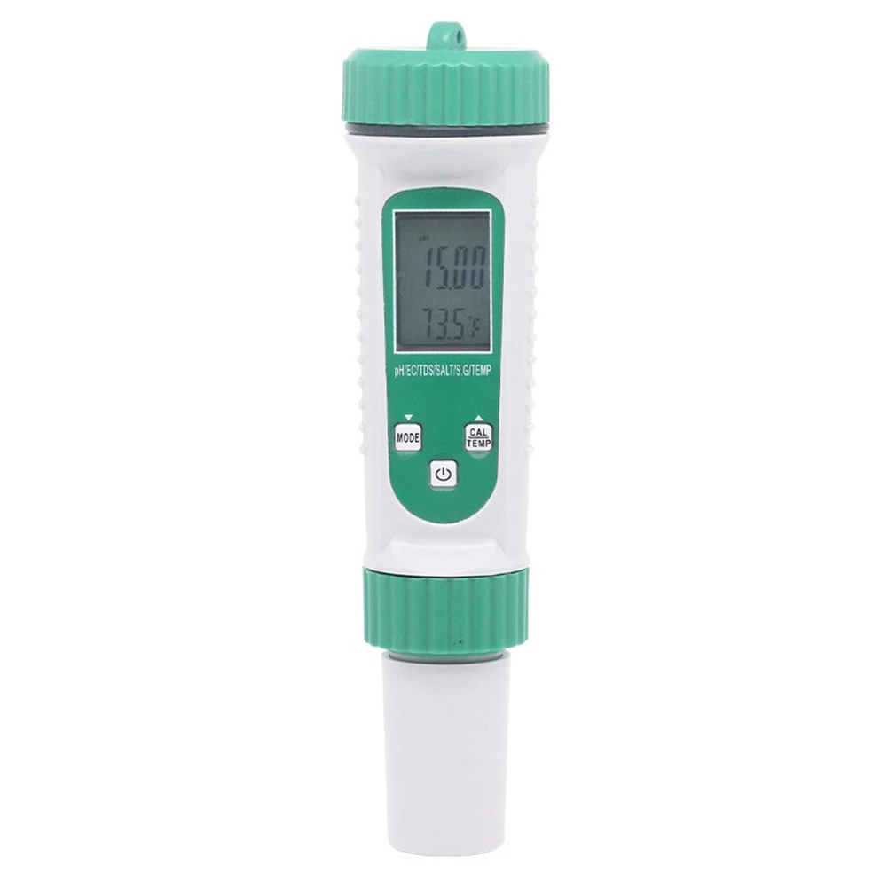 

6 in 1 PH Meter EC TDS Salinity S.G Temp High Precision Water Quality Testing Acidity Meter for Laboratory Aquarium