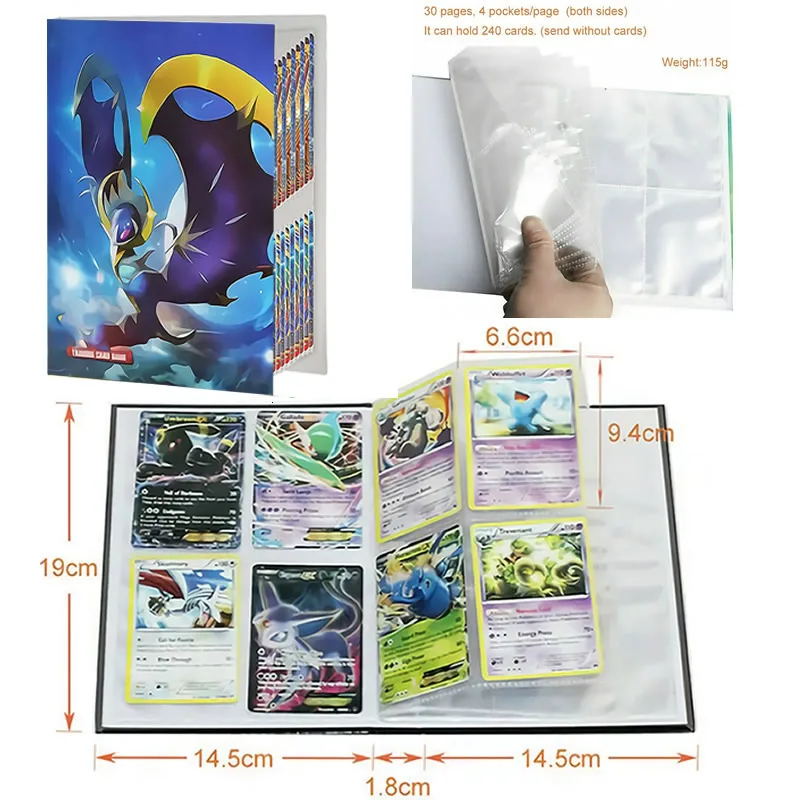 Альбом для карт с покемоном солнцем луной 240 шт. |