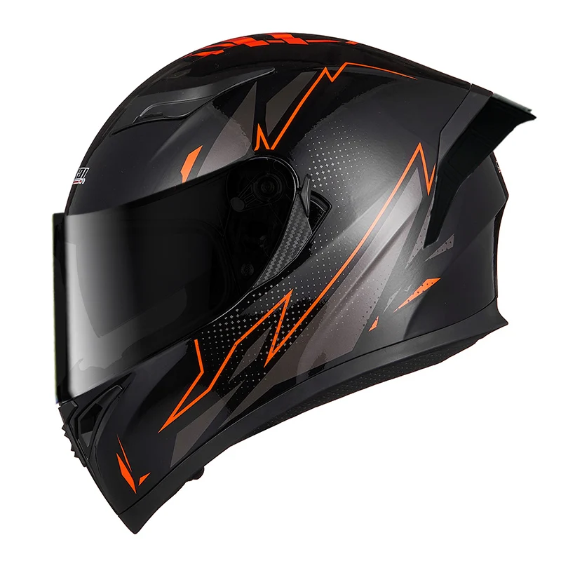 JIEKAI Motorcycle Helmet Motorbike Street Safety Full Face Dual Lens Racing Helmet Motocross Off Road Helmet DOT Approved