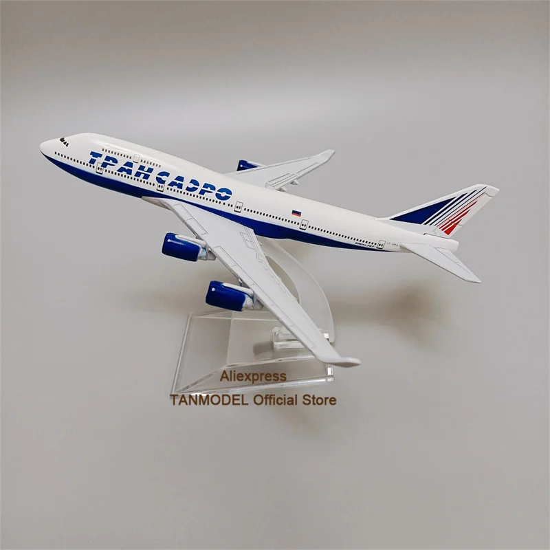 

Alloy Metal Russia Air Russian Transaero Airlines Boeing 747 B747 Airplane Model Airways Plane Model Diecast Aircraft Gifts 16cm