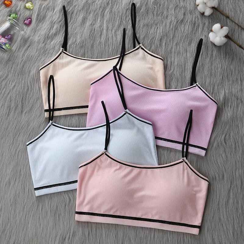 

Бюстгальтер для девочек, нижнее белье, дышащий Топ и бюстгальтер для учащихся, не выступающий