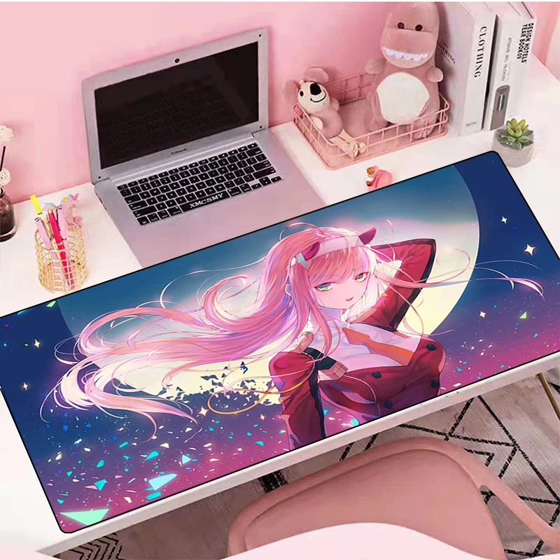 

Большой коврик для мыши Dear in the FranXX, милый Настольный коврик, игровой коврик для мыши, аксессуары для ПК, резиновый коврик, защита для стола, а...