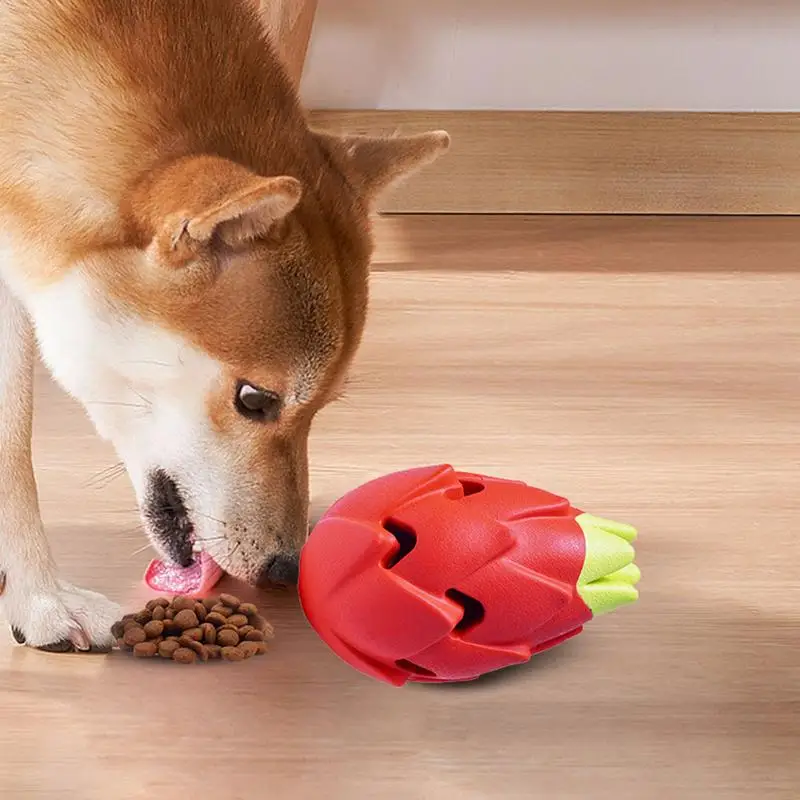 Резиновая игрушка для жевания собак Pitaya медленное питание и лечение Диспенсер