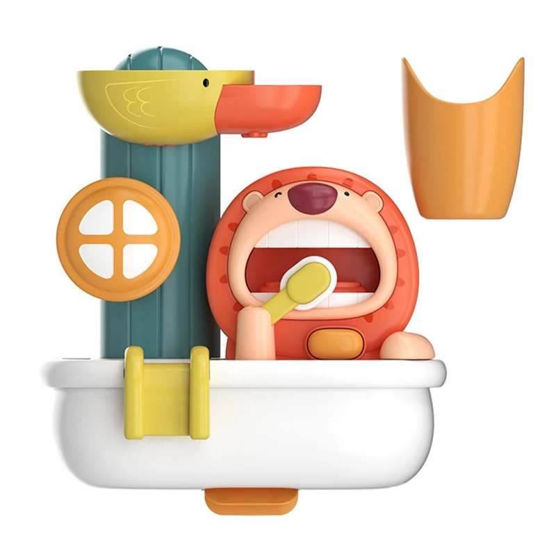 

Kids Bathroom Set Shower Toys Cute Bath Cup Slide Track Water Games Tool Water Toys for Kids Gifts