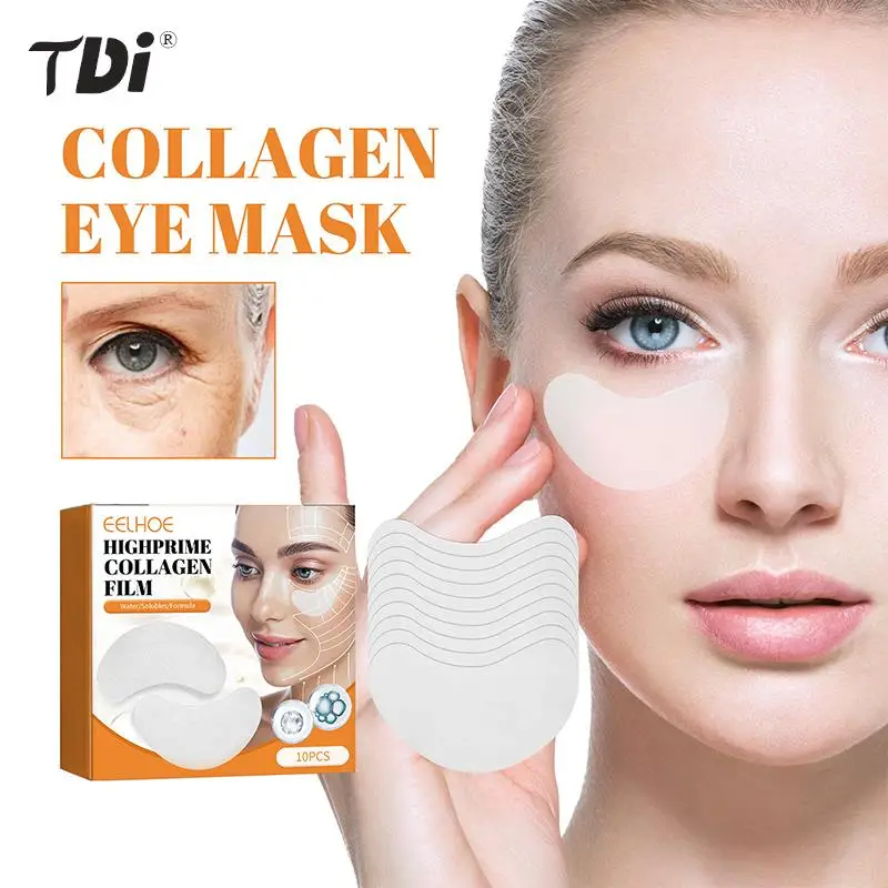 

2/10pcs Collagen Soluble Film Eye Zone Mask Vitamin Patches Hyaluronic Acid Moisturizing Firming Face Dark Circles Skin Care