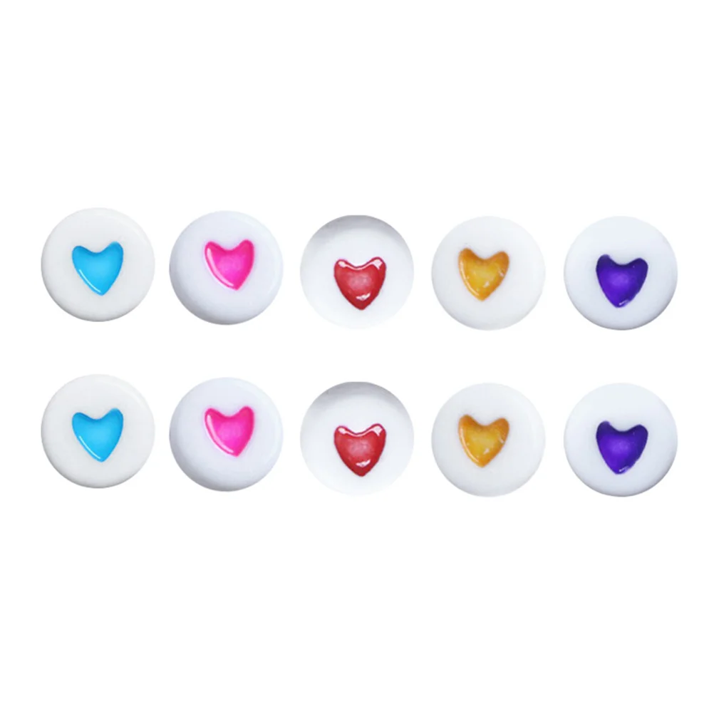 100 шт. акриловые бусины в форме сердца ремесленные наборы для изготовления