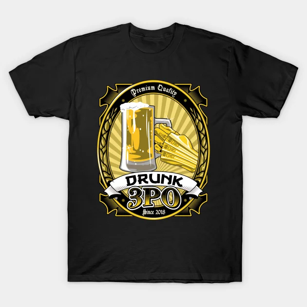 

2021 Men/Women's Summer Black Street Fashion Hip Hop Drunk3po Mug Design T-shirt Cotton Tees Short Sleeve Tops